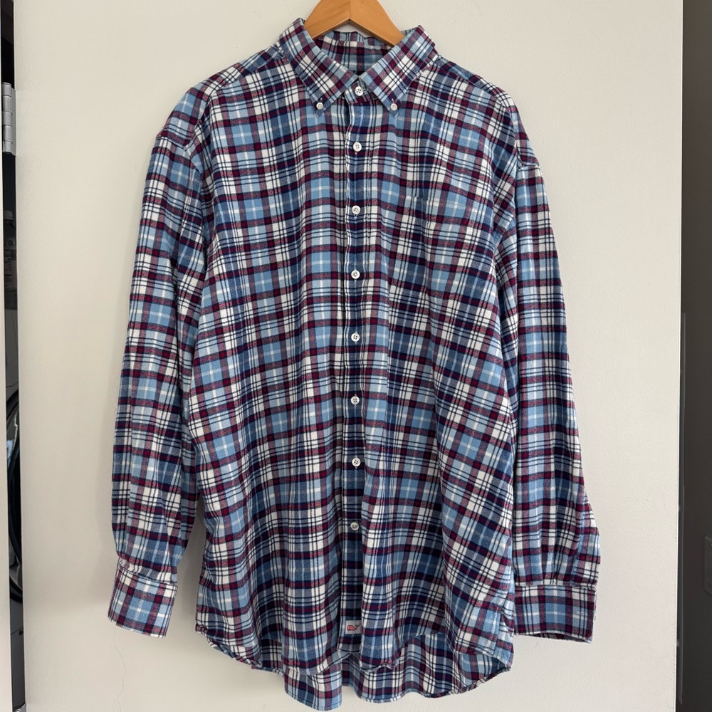 Vineyard vines flannel Murray shirt plaid button down